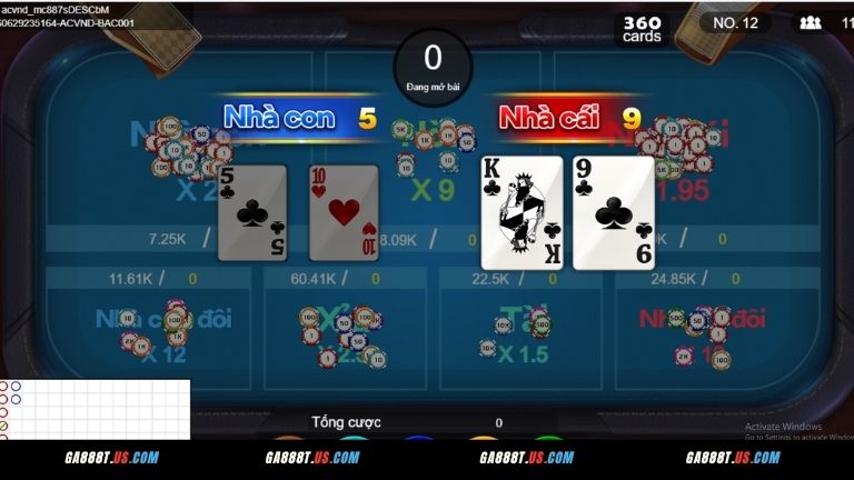 Chiến thuật chơi Baccarat GA888 thông minh giúp tăng tỷ lệ thắng