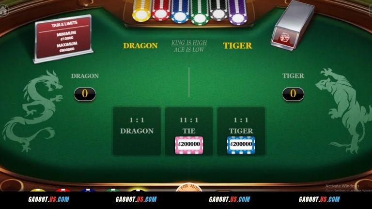 Hướng dẫn cách tham chơi Dragon Tiger GA888 chuẩn nhất
