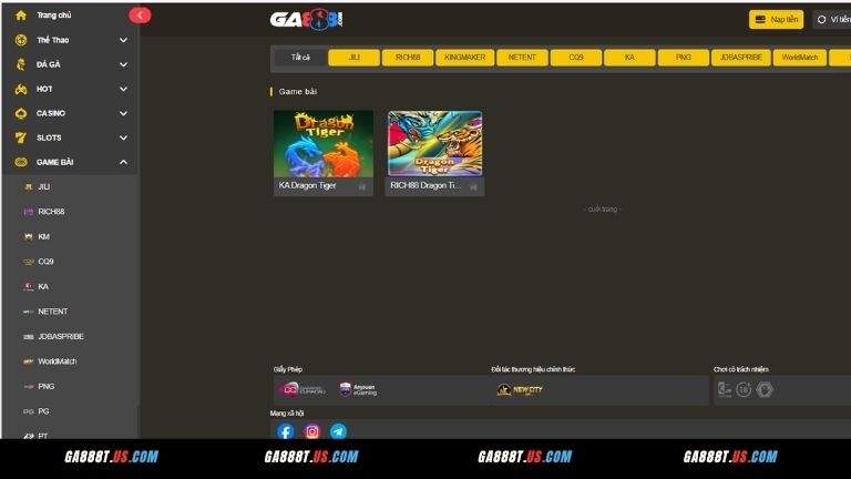 Sơ lược về Dragon Tiger GA888