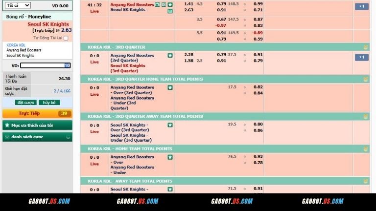 So sánh Bóng Rổ GA888 cùng nhà cái khác